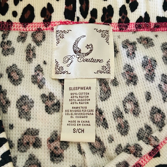 👑 PJ Couture Cheetah Print Thermal Velour Trim Set - Picture 8 of 10